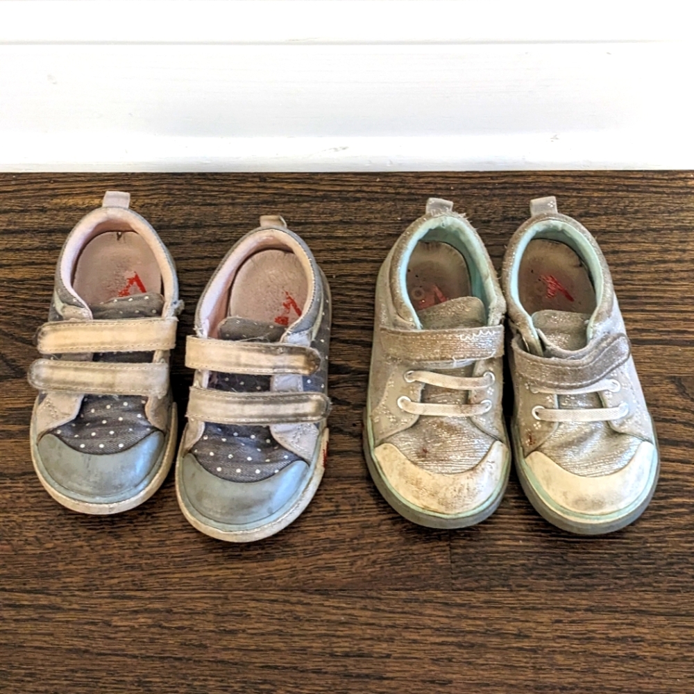 Kids See Kai Run Size 8 Girl Shoes 2 pairs